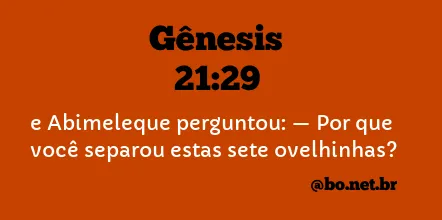 Gênesis 21:29 NTLH