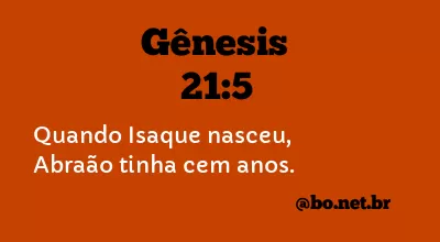 Gênesis 21:5 NTLH