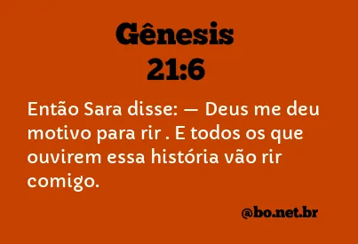 Gênesis 21:6 NTLH