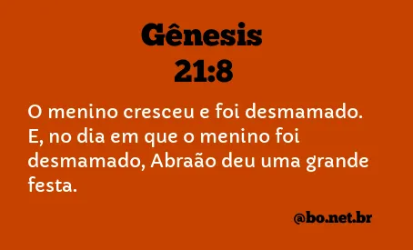 Gênesis 21:8 NTLH