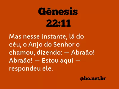 Gênesis 22:11 NTLH