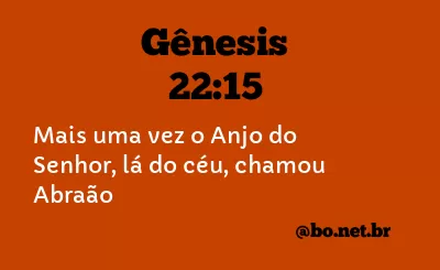 Gênesis 22:15 NTLH