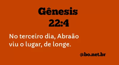 Gênesis 22:4 NTLH