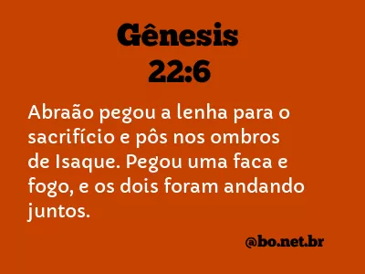 Gênesis 22:6 NTLH