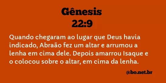 Gênesis 22:9 NTLH