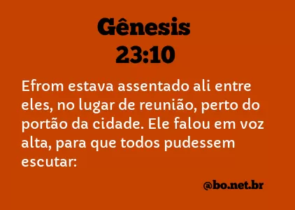 Gênesis 23:10 NTLH
