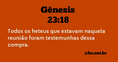 Gênesis 23:18 NTLH