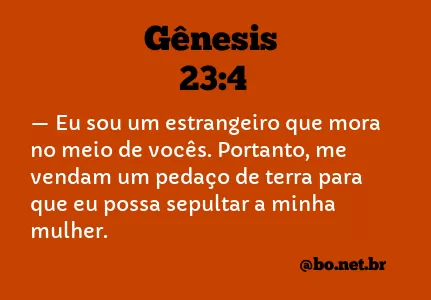 Gênesis 23:4 NTLH