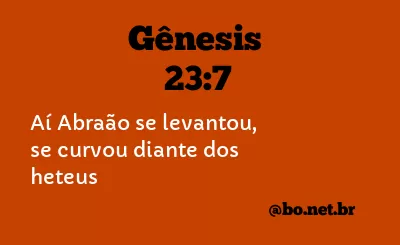 Gênesis 23:7 NTLH