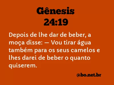 Gênesis 24:19 NTLH