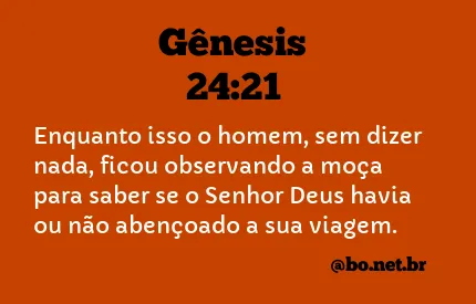 Gênesis 24:21 NTLH