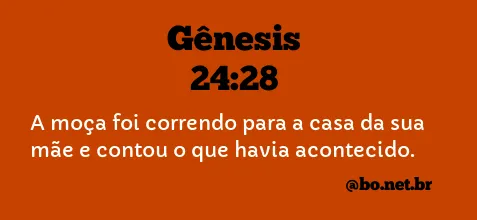 Gênesis 24:28 NTLH