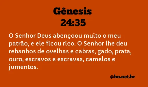 Gênesis 24:35 NTLH