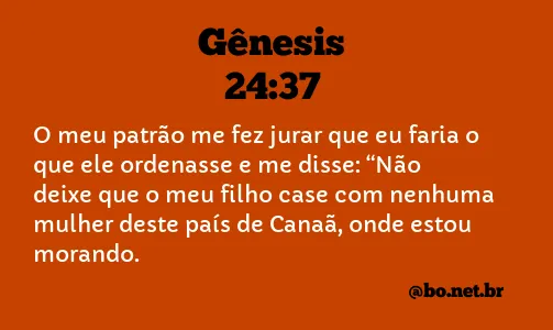 Gênesis 24:37 NTLH