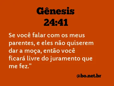 Gênesis 24:41 NTLH