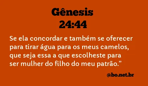 Gênesis 24:44 NTLH