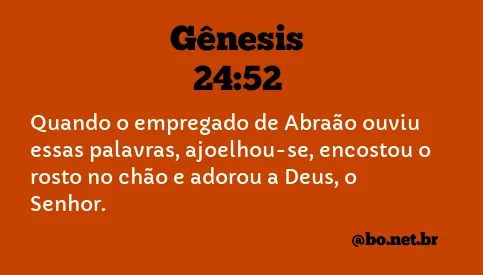 Gênesis 24:52 NTLH