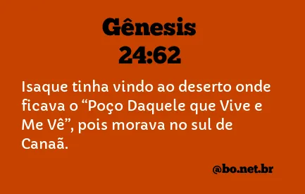 Gênesis 24:62 NTLH