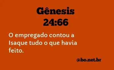 Gênesis 24:66 NTLH