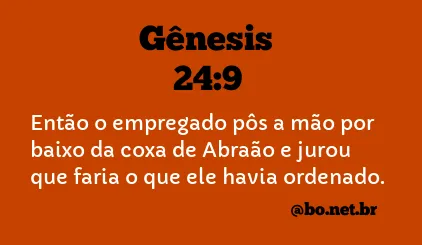 Gênesis 24:9 NTLH