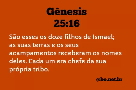 Gênesis 25:16 NTLH