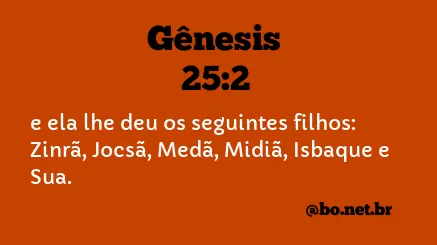 Gênesis 25:2 NTLH