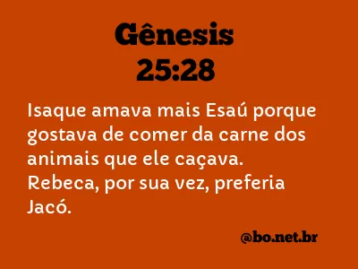 Gênesis 25:28 NTLH