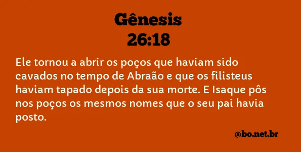 Gênesis 26:18 NTLH