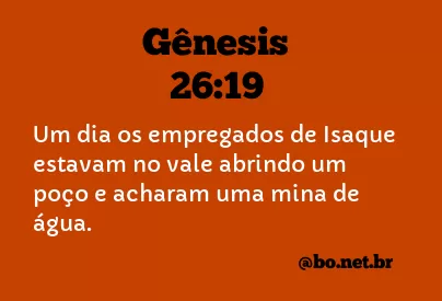 Gênesis 26:19 NTLH