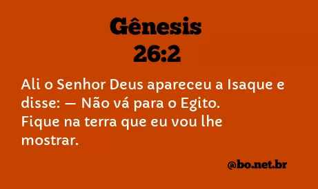 Gênesis 26:2 NTLH