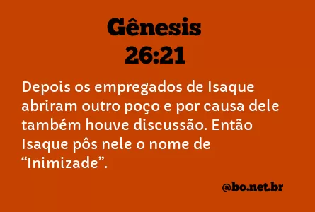 Gênesis 26:21 NTLH