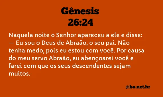 Gênesis 26:24 NTLH