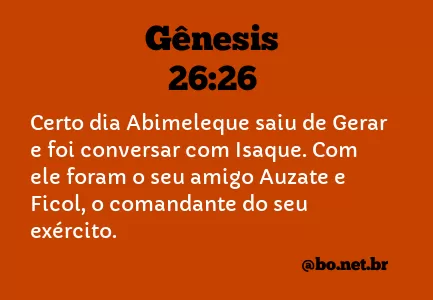 Gênesis 26:26 NTLH