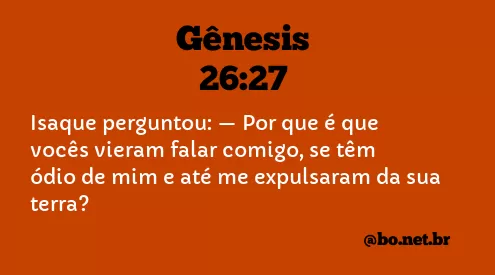 Gênesis 26:27 NTLH