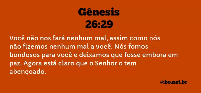 Gênesis 26:29 NTLH
