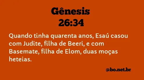 Gênesis 26:34 NTLH