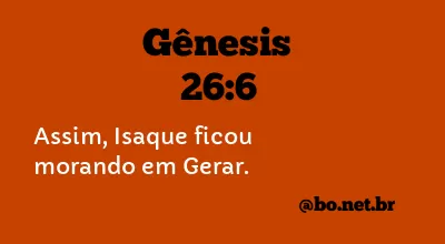 Gênesis 26:6 NTLH