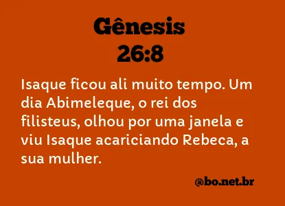 Gênesis 26:8 NTLH