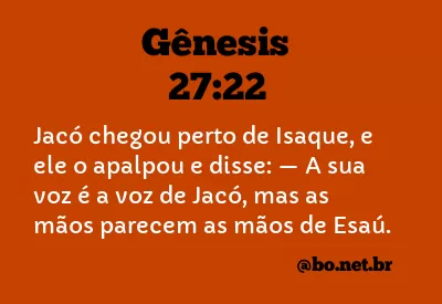 Gênesis 27:22 NTLH