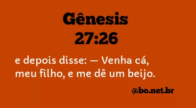 Gênesis 27:26 NTLH