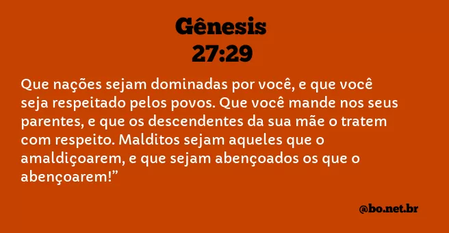 Gênesis 27:29 NTLH
