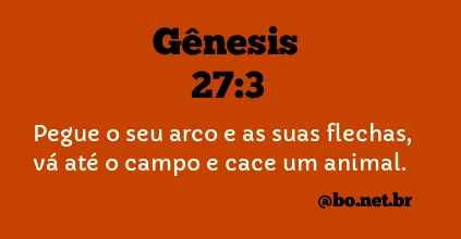 Gênesis 27:3 NTLH