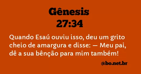 Gênesis 27:34 NTLH