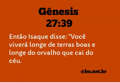 Gênesis 27:39 NTLH