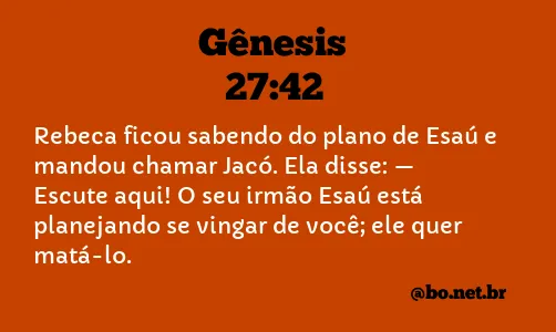 Gênesis 27:42 NTLH