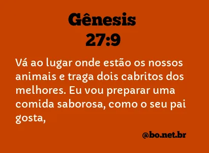 Gênesis 27:9 NTLH