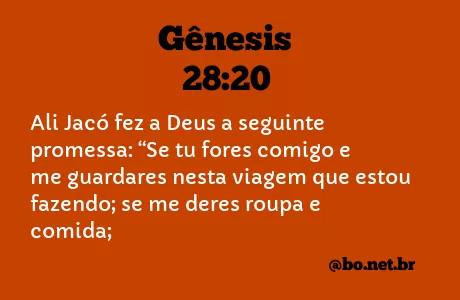 Gênesis 28:20 NTLH