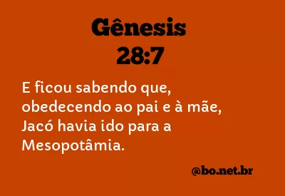 Gênesis 28:7 NTLH