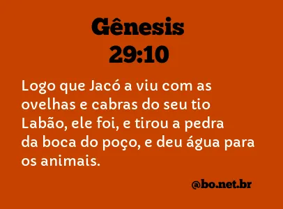 Gênesis 29:10 NTLH