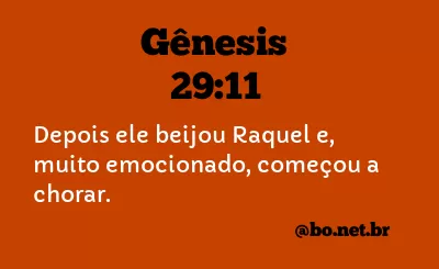 Gênesis 29:11 NTLH